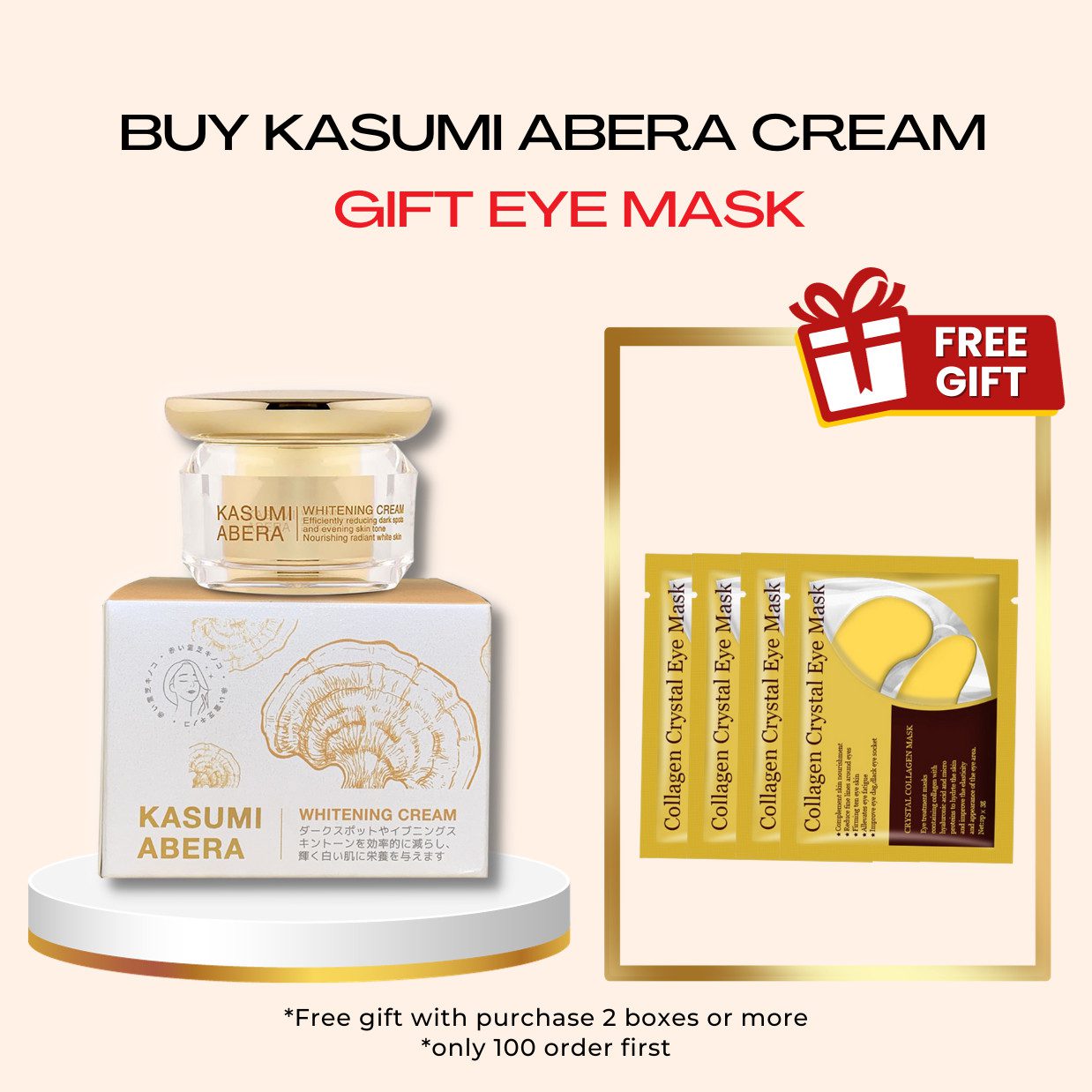 [SALE OFF 50%] Kasumi Abera Cream Official – GIFT Eye Mask